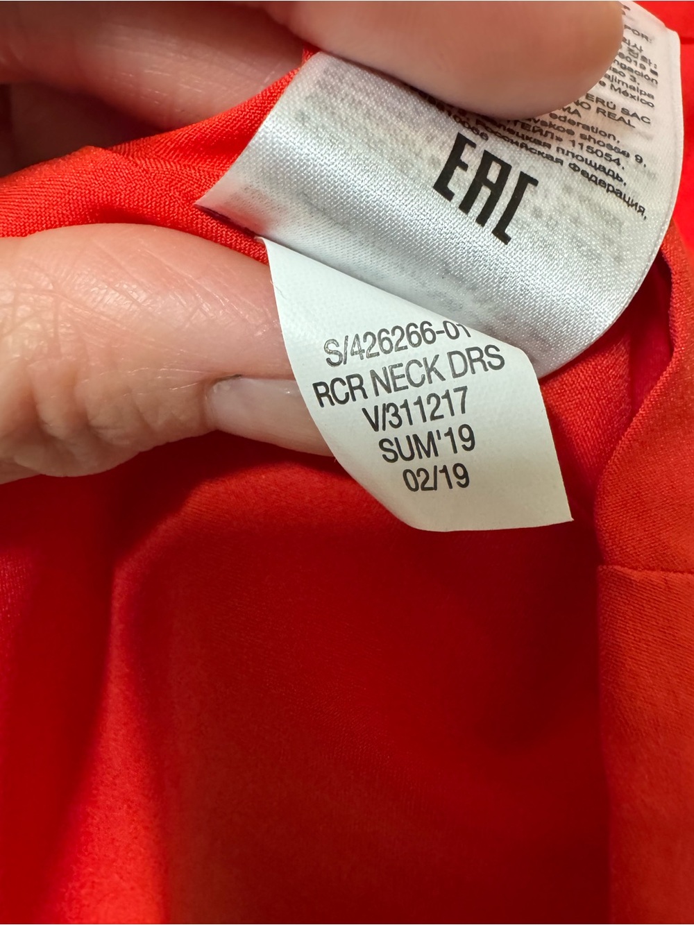 Banana Republic Bright Red Orange Sleeveless Dress Wool Blend size 6 - Picture 10 of 10